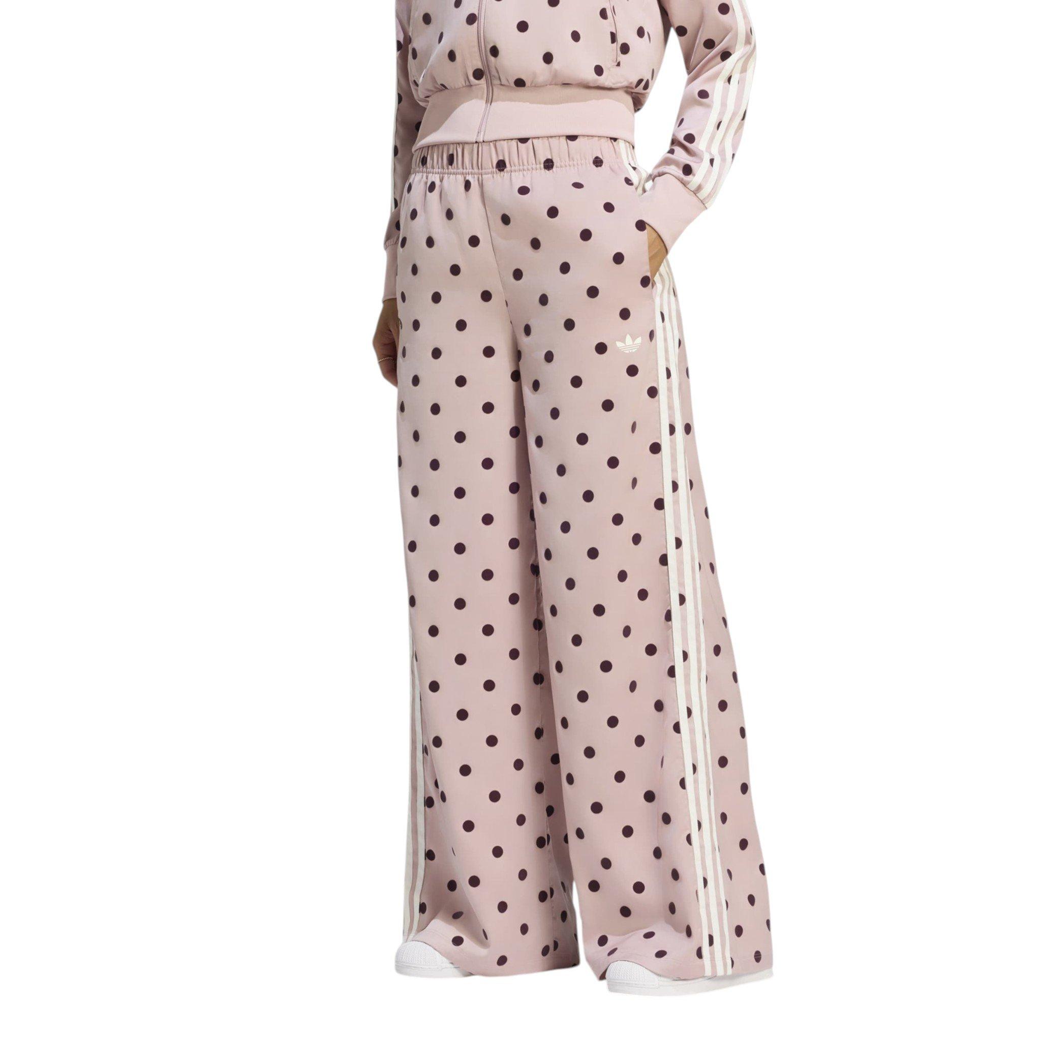 adidas Women's Polka Dot Wide Leg Pants - Dual Lilac - LILAC